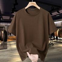 4XL-12XL Didelių dydžių marškinėliai vyrams Vintažiniai drabužiai Mada Vasariniai marškinėliai Didelio dydžio marškinėliai trumpomis rankovėmis 10XL(135kg-145kg) brown