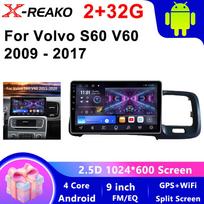 Volvo s60 V60 2009-2017 Android 2 Din Automobilinis Auto Carplay 4G+WIFI GPS Automobilinis Radijas Navigacija Multimedijos Vaizdo Grotuvas Stereo BT 4 core 2GB+32GB carplay black
