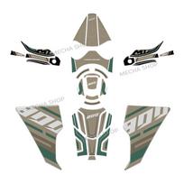 Sticker Kit For CFMoto 800MT Explore 2023 White Style 3D Resin Sticker Kit Tank Mat Decal Waterproof Decal
