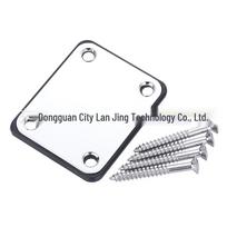 Electric Bass Guitar Neck-Body Joint Reinforcement Plate with Screws gray