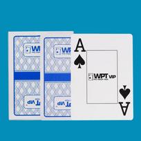 Official WPT Texas Hold'em Waterproof PVC Playing Cards, Large Print, Anti-Fold, Frosted Design gray
