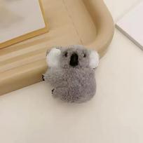 1/2pcs new cute koala hair clip; plush tree kangaroo side clip; autumn and winter three-dimensional bangs clip