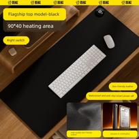 Heated Mouse Pad, Extra Large Heating Desk Pad, Office Computer Desk Pad, Student Writing Pad, Hand Warmer, Waterproof, for Girls 90*40 juoda