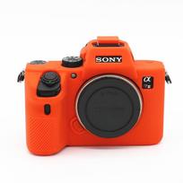 Silicone Camera Case Cover Sony A7 III A7R A7RM3 Mirrorless Cameras Outdoor Protection Sleeve Soft Inner Bag Peach