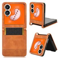 Odinis telefono dėklas, skirtas „Infinix Zero Flip“ odiniam dėklui [vintažinis odinis], atsparus smūgiams, patvarus retro telefono dėklas for Infinix Zero Flip ruda