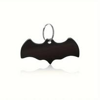 Pet ID Tag Personalized Dog Cat ID Tag Halloween Bat Free Engraving Name Number Anti-lost Collar for Puppy Accessories 4X1.5cm juoda