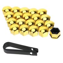 20 vnt. Automobilio rato veržlės varžto galvutės dangtelio dangtelis 17/19/21 mm dangtelis Apsauginis varžto dangteliai Išorės apdaila Apsauginis varžtas Ratlankiai Varžtai Kaištis 19MM auksas