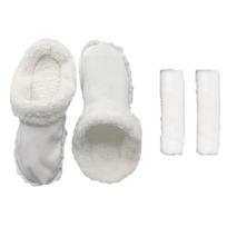 Thickened shoe Insoles Washable Fleece Furry Clogs Hole Shoes Liners Breathable Winter Insert Shoe Liners Present 32 33 white