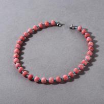 Wind Dopamine Pink Stone Spell Emerald Beaded Collarbone Chain Niche Temperament Magnetic Buckle Necklace Female gray