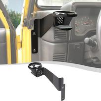 Center Console Cup Holder Expander Fit For 1997-2006 Jeep Wrangler TJ, Mounted Drink Holders(Left Black) Left Side black