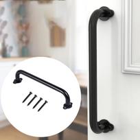 Cast Iron Sliding Barn Door Pull Handle Flush Mount Matte Black Finish for Gate Hardware and Stairs Grab Bar Application China Mainland