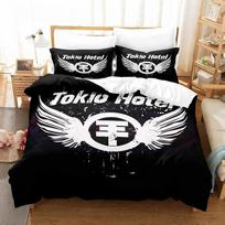 Tokio Hotel patalynės komplektas Viengulis Twin Pilnas Karalienės Karaliaus Dydžio Lovos Komplektas Suaugusių Berniukų Miegamojo Antklodės Užvalkalų Komplektai 3D Spausdinimo Anime Patalynės Lakštų Rinkinys 140x200cm