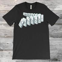 Domino Effect Game Lover T Shirt Funny Dominoes Player Dominologist Costume Casual for Board Fans Birthday Present vintage 4XL juoda