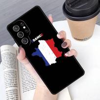 France National Flag phone case Cover For Samsung Galaxy S24 S25 Ultra S21 S22 Ultra S10E Note 10 Plus Note 20 FE S23 For S20fe(S20lite) white