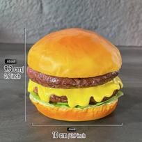 Skanus greito maisto jautienos burgeris su bulvytėmis Plakatas ir spaudiniai Drobės tapyba Sienos meno paveikslai Valgomajam Burgerių parduotuvei Namų dekoras orange