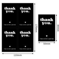 100 Pink Thank You Stickers - Rectangular Sealing Labels for Gift Packaging and Decorative Use