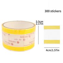 Easy To Tear Nail Art Seal Cleaning Tape Milk Coffee Cup Cover Sticker Takeaway Adhesive Sealing Sticker Tape Strip Paper Roll 300PCS(1Roll) brown