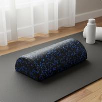 Half Round Foam Roller Core Exercise Tool Expanded Polypropylene SemiCircle FirmDensity 30CM_Black Blue gray