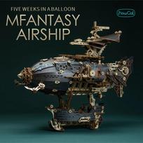 HowCat 3D DIY Wooden Puzzle Wooden Airship Puzzle Ornaments Home Decorations Accessories Miniature Model Assemble Original Toy juoda