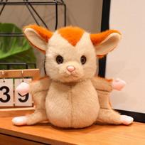 25cm Cartoon Sugar Glider Plush Doll Cute Orange Brown Long Tail Flying Squirrel Plush Toys Home Decoration Gift For Children about 25cm brown