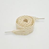 Elastingos nėrinukų juostelės batraiščiai balerinos ir vokiškiems sportbačiams, Juodas ir baltas šilko raištis, 1 pora 120cm beige
