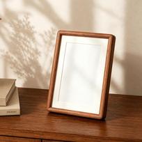 Chinese Solid Wood Mortise & Tenon Photo Frame for Calligraphy, Paintings & Wall Decor - Available in 6, 7, 8, 10 Inch Sizes. 6-inch (inner diameter 10.1*15.2cm) table display white