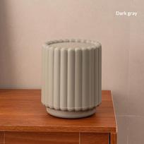 New 2026 Mini Desk Trash Can With Press Open Lid, Large Mouth Sunflower Design Household Waste Bin A2 gray