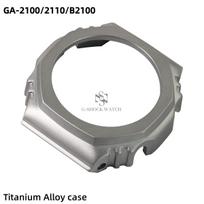 Titanium alloy case+strap For Casio G-shock GA2100 GA2110 DW5600/5610 GA-2100 DW-5600 GA-B2100 upgrade watch band bezel parts 5600 gray