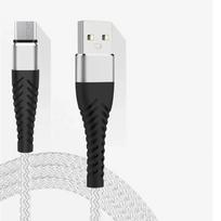 Braided USB Type‑C Fast Charging Cable Durable Bend‑Resistant USB‑A to USB‑C Charger Cord for Android Smartphones USB Type C Cable Type-C Charger 0.25M balta