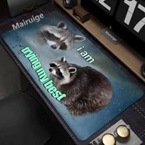 The Magic Gathering Playmat Funny Meme Mousepad MTG TCG Mouse Pad Office Desk Mat for Work Game Mini PC Laptop Cute Rug Carpet 800x300x2mm gray