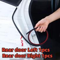 For Tesla Model Car Door Seal Strip Rubber Double Layer Sealing Protector Soundproof Strip Dustproof Seal Strip Rear door 2pcs white