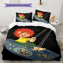 Meister Eder ir jo Pumuckl rašto patalynė, pledų komplektas, pledo užvalkalas, pagalvės užvalkalas, namų gimtadienio dovana(1 * antklodės užvalkalas + 2 * pagalvės užvalkalai, be šerdies) 135x200cm