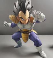 22cm/8.66inch Dragon Ball Z Vegeta Figure Replace Heads Action Figures Pvc Statue Desktop Ornament Collection Model Toys Gifts gray