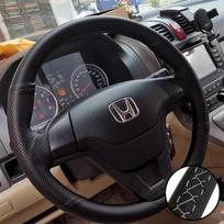 Pasidaryk pats automobilio vairo užvalkalas dirbtinė oda neslystantis Honda CR-V CRV 2007 2008 2009 2010 2011 automobiliui interjero aksesuarai Gray Thread gray