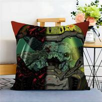 Game D-DoomS Cushion Cover Decorative Pillow Sofa Home Decor Case Pillow Cases 12x12Inch black