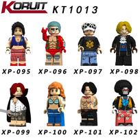 Figures KT1013 One Piece Luffy Zoro Building Blocks Toy, Anime Character Collectible Model Gift for Kids