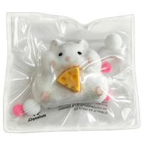 HefengCL Hamster Eating Cheese Fidget Squishy TPR Soft Sensory Stress Relief Toy Office Classroom Party Holiday Kids Gift white