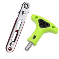 Two-way Ratchet T Ratchet Wrench Ratchet Screwdriver yellow