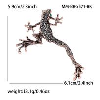 Rhinestone Frog Brooch for Men & Women - Suit, Shirt, Sweater Accessory gray
