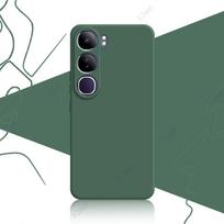 Originalūs mobiliojo telefono dėklai VIVO V40 SE 80W 5G Europai V40SE 360 Minkštas prabangus kvadratinis skysto silikono galinis dangtelis Vandeniui atsparus maišelis Just for V40 SE Euro&vivo V40 SE gray