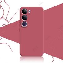 Originalūs mobiliojo telefono dėklai VIVO V40 SE 80W 5G Europai V40SE 360 Minkštas prabangus kvadratinis skysto silikono galinis dangtelis Vandeniui atsparus maišelis Just for V40 SE Euro&vivo V40 SE brown