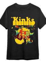 Men's Black Cotton T-Shirt with Vibrant Psychedelic Kinks Pattern – Soft, Comfor XXXL yellow