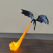 3D Printed Dragon Flame Book Nook Bookshelf Decoration