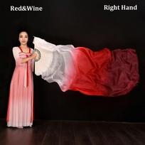 Daugiaspalvis Praktikos Šokėjo Įrankis 120cm Ilgio Imituotas Vėduoklis Pilvo Šokio Vėduoklis Šokio Aksesuarai Red&Wine Right red