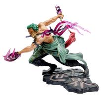 One Hot Piece 10cm Anime Figure GK Roronoa Zoro Three-blade Sa-maximum Manga Anime Statue Action Figure Collection Model Kid Toy gray