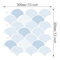 Lipnios 3D sienų lipdukai PVC atsparūs vandeniui Imituojančios sienų plytelės Nulupkite ir klijuokite Karščiui atsparūs virtuvės užpakalinė siena white