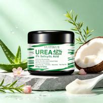 YUITIKUE 42% Urea Foot Cream, 2% Salicylic Acid Deep Moisturizer for Dry Cracked Heels Hand Skin Repair 60g white