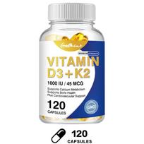 Coolkin Vitamin D3 + K2 High Potency Formula 1000 IU / 45 mcg, 120 Vegan Capsules, Non-GMO 120*1