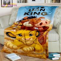 Liūto pledas Klasikinis animacinių filmų pledas Liūtas Karalius Pledai Barefoot Dreams flaneliniai pledai lovai, sofai, biurui Berniukų dovanos 75x90cm