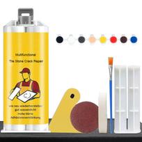 Tile Stone Crack Repair Kit  Adjustable Color Tile Repair Paste Floor Tile Pothole Repair Paste 85g with Tools Crack Repair yellow